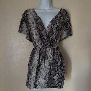 eeSome Snake Print Short Jumpsuit